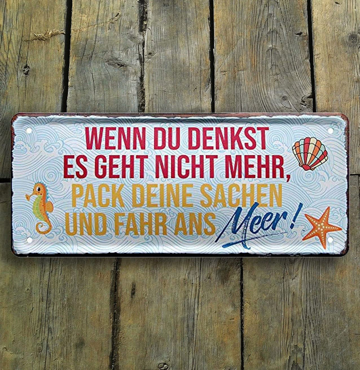 meer_28x12cm_blechschild_holz