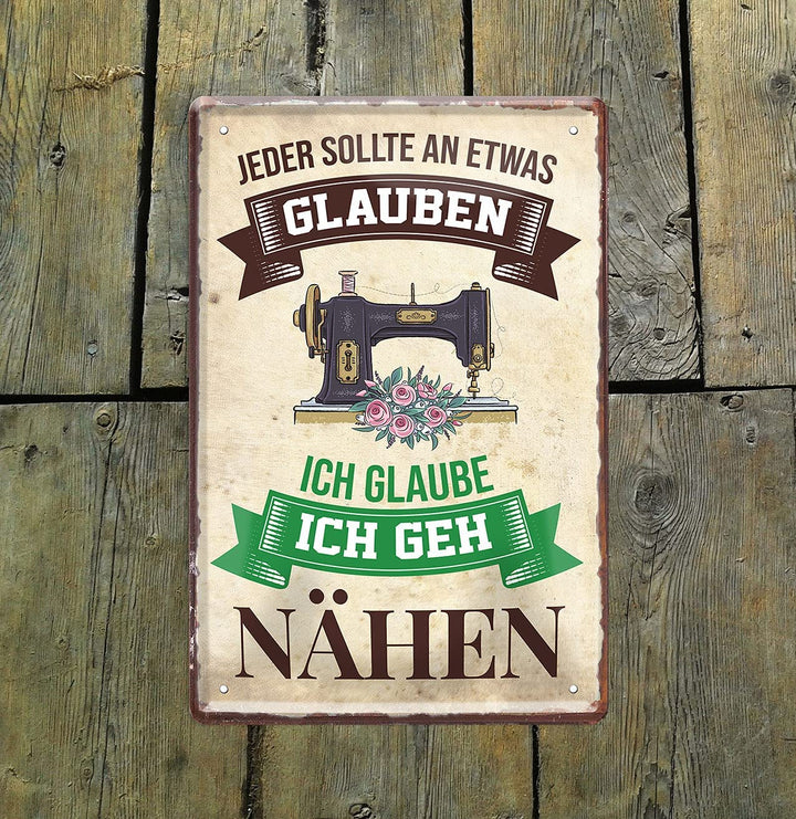 naehen_blechschild_20x30cm_holz