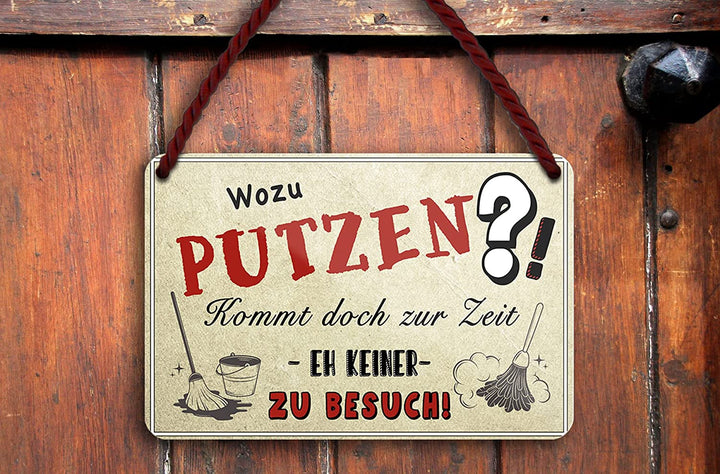 putzen_blechschild_18x12cm_holz