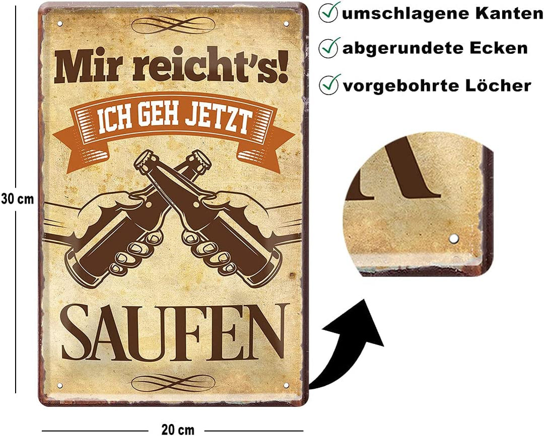 saufen_blechschild_20x30cm_beschreibung