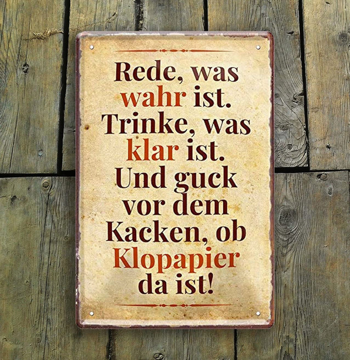 toilette_20x30cm_blechschild_holz