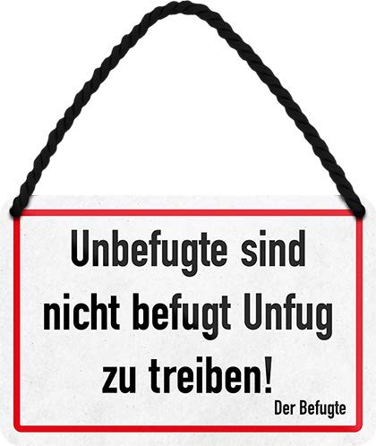 unbefugt_18x12cm_blechschild