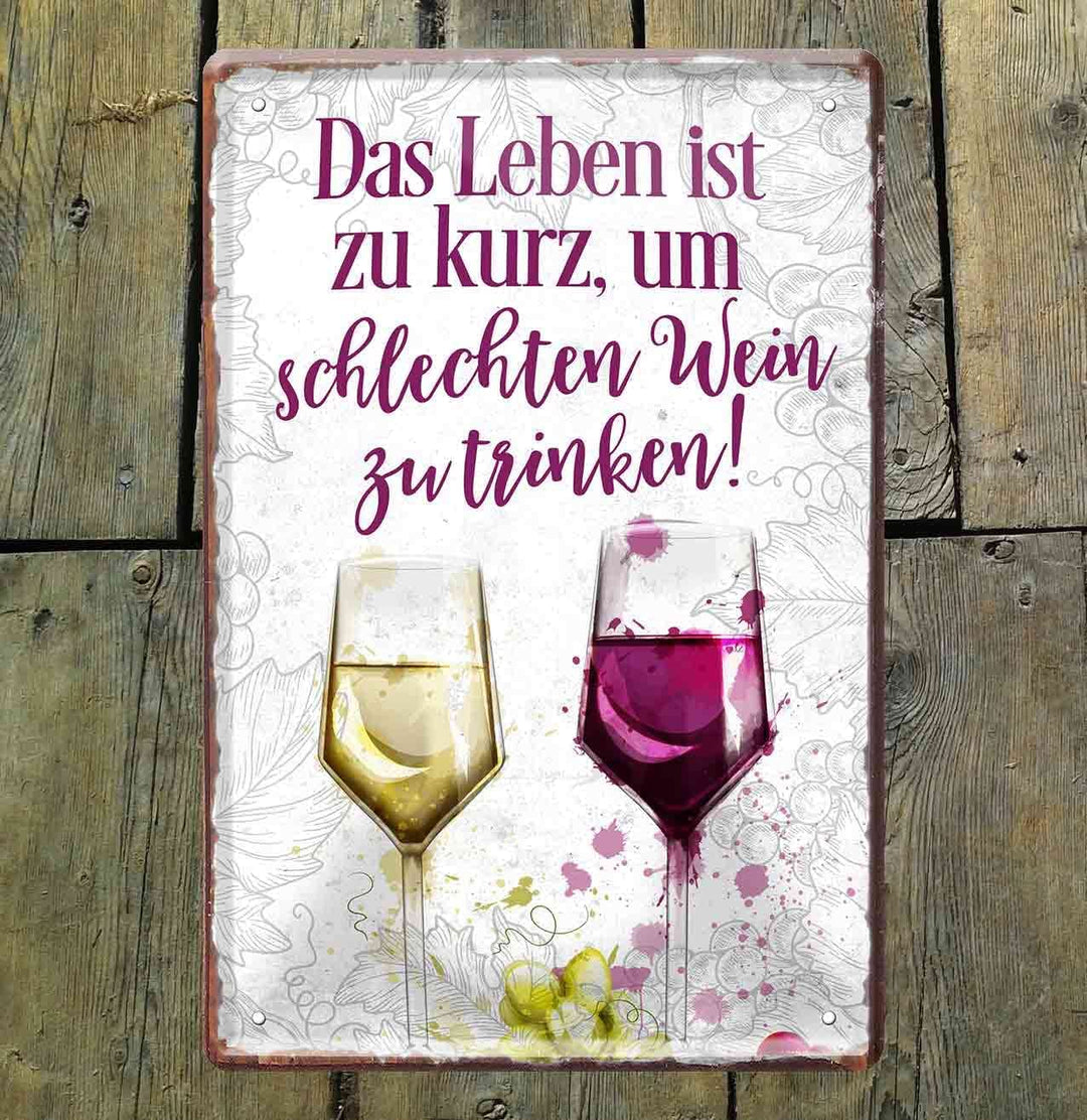 wein_20x30cm_blechschild_holz