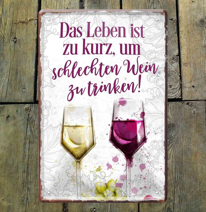 wein_20x30cm_blechschild_holz