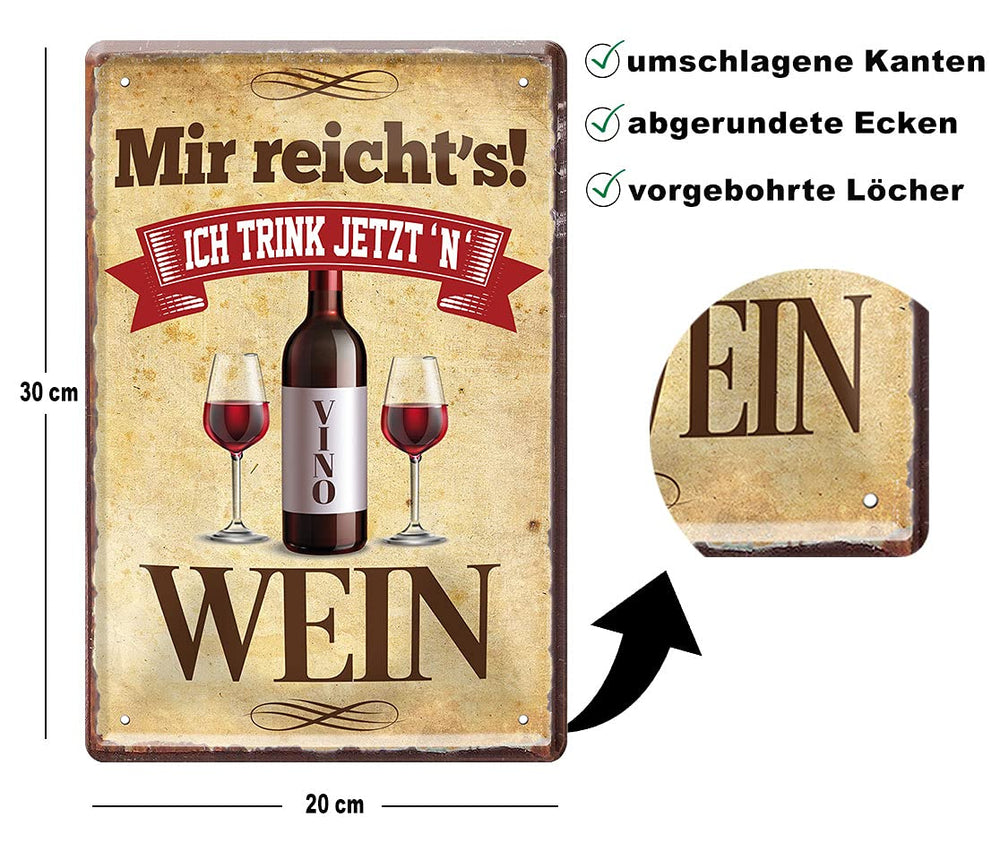 wein_blechschild_20x30cm_beschreibung